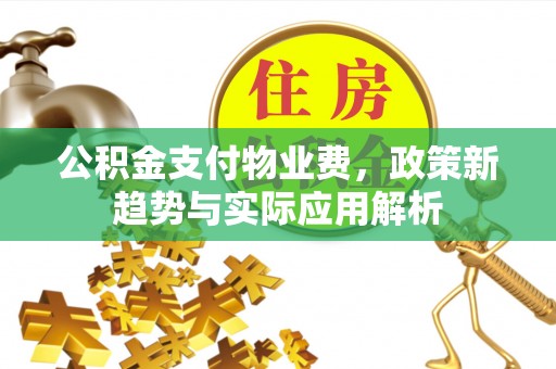 柯坪公积金支付物业费，政策新趋势与实际应用解析