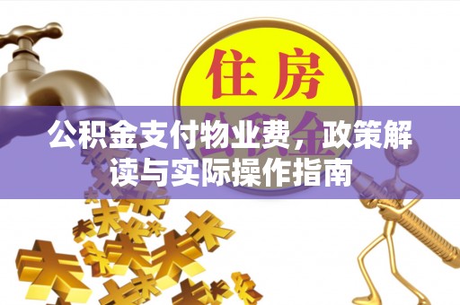 柯坪公积金支付物业费，政策解读与实际操作指南