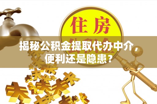 柯坪揭秘公积金提取代办中介，便利还是隐患？