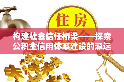 柯坪构建社会信任桥梁——探索公积金信用体系建设的深远意义