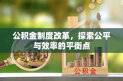 柯坪公积金制度改革，探索公平与效率的平衡点