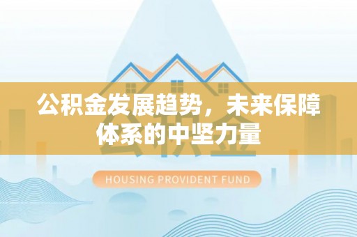 柯坪公积金发展趋势，未来保障体系的中坚力量