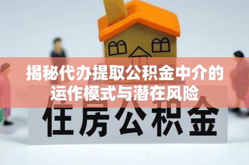 柯坪揭秘代办提取公积金中介的运作模式与潜在风险