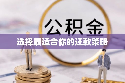 柯坪选择最适合你的还款策略